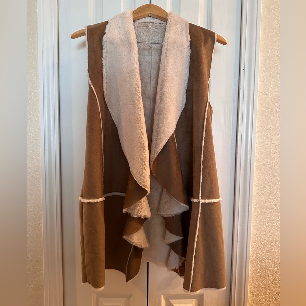 Free People tan warm vest